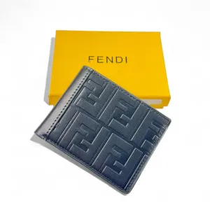 🖤 Fendi Black Embossed FF Logo Wallet – Men’s Luxury Bifold 🖤