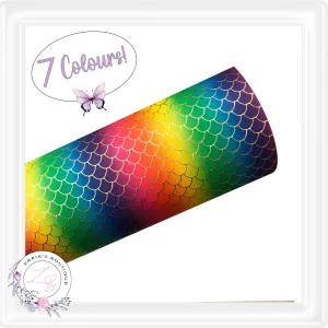 ⋅ Mermaid Scales  ⋅  Embossed Faux Leather ⋅