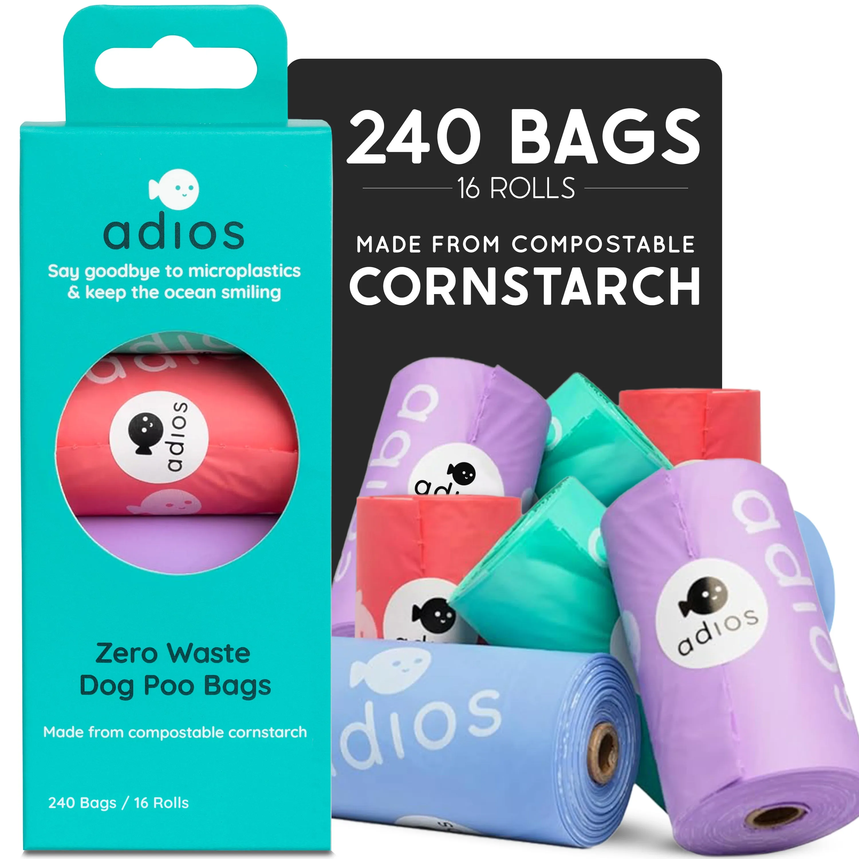 🌈 The Eco Walk Bundle – 240 Bags   Handmade Cork Dispenser
