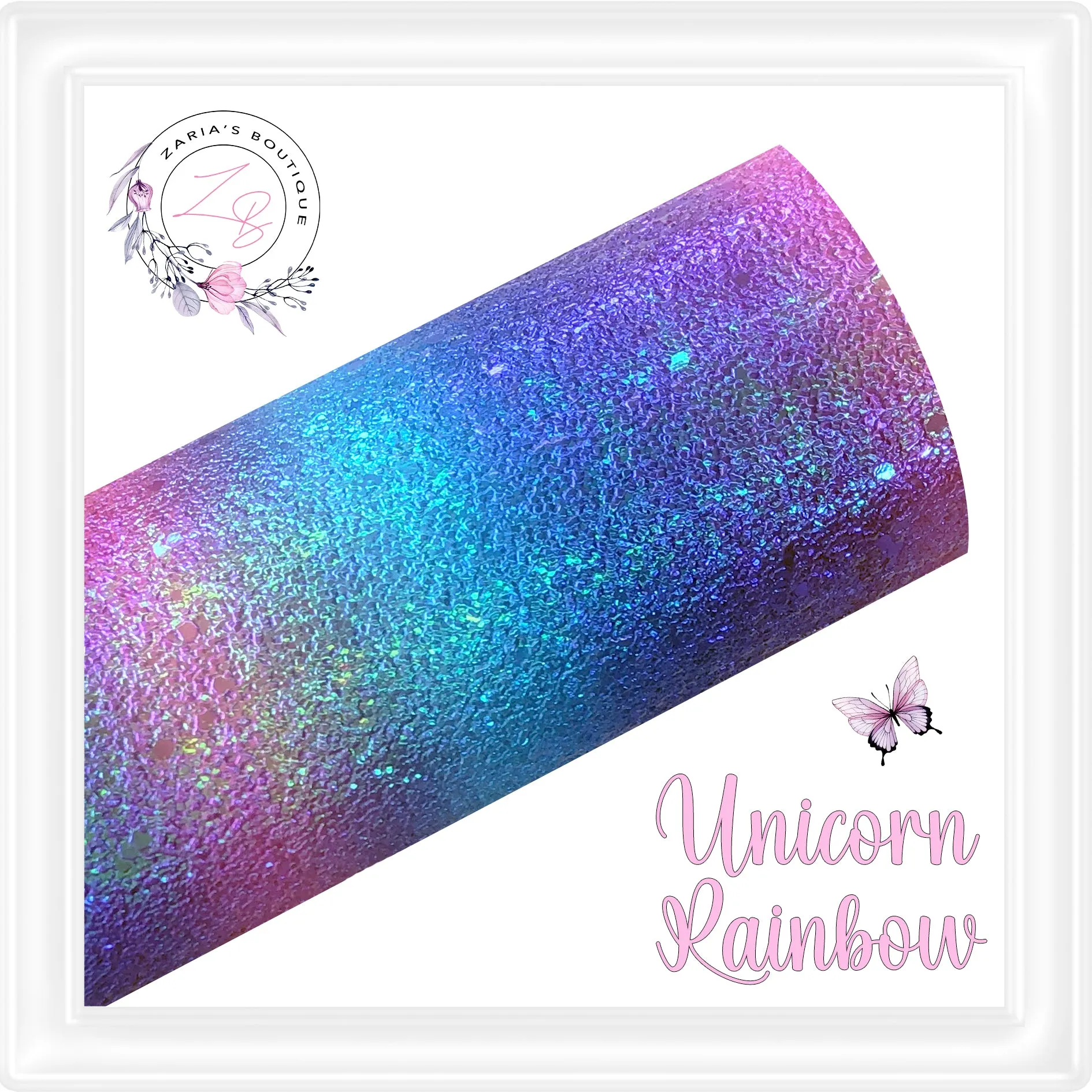 • Unicorn Rainbow • Textured Faux Leather •