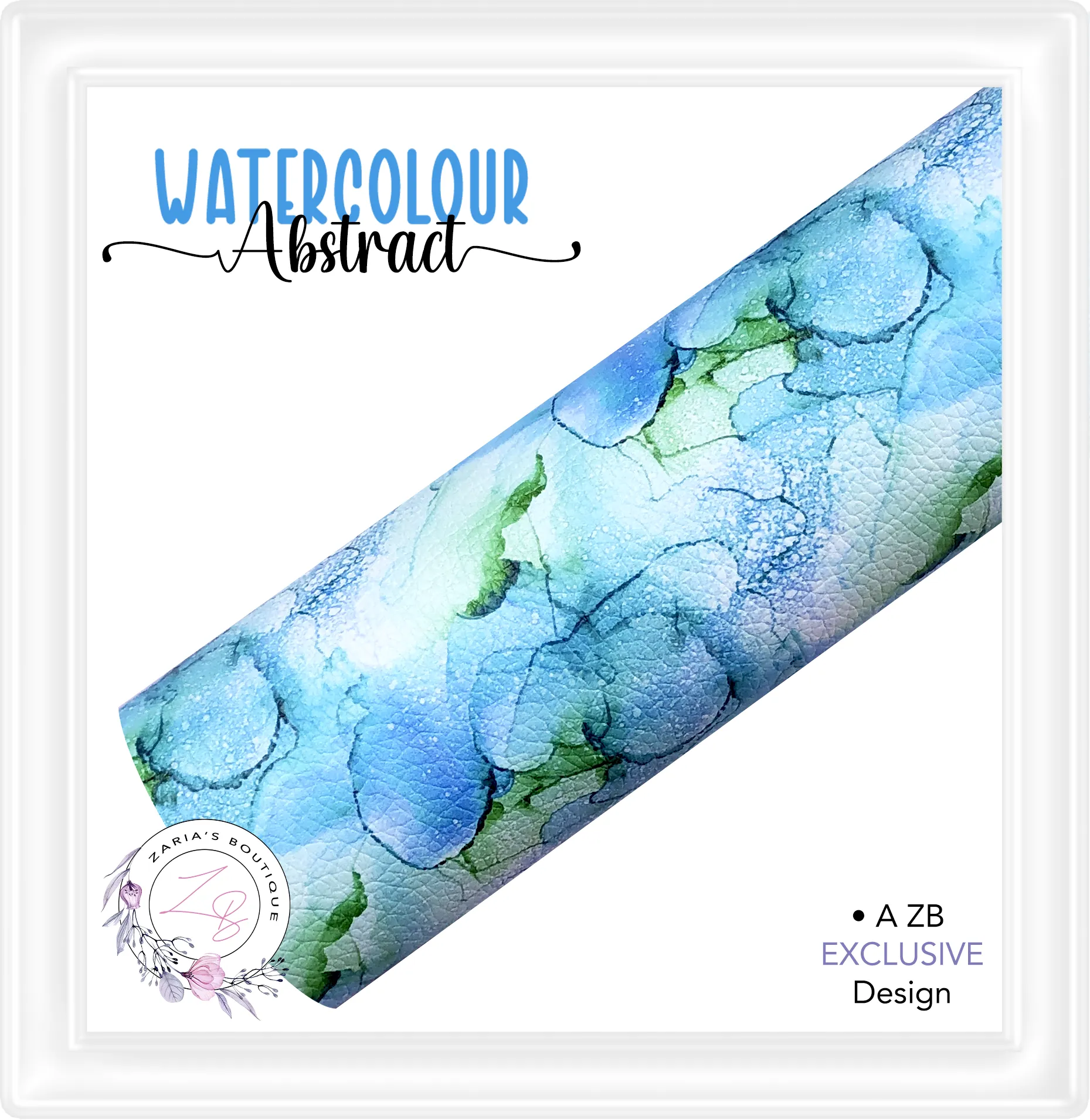 ⋅ Watercolour Abstract ⋅ Exclusive Luxe Vegan Faux Leather ⋅ Sheets or Rolls! ⋅