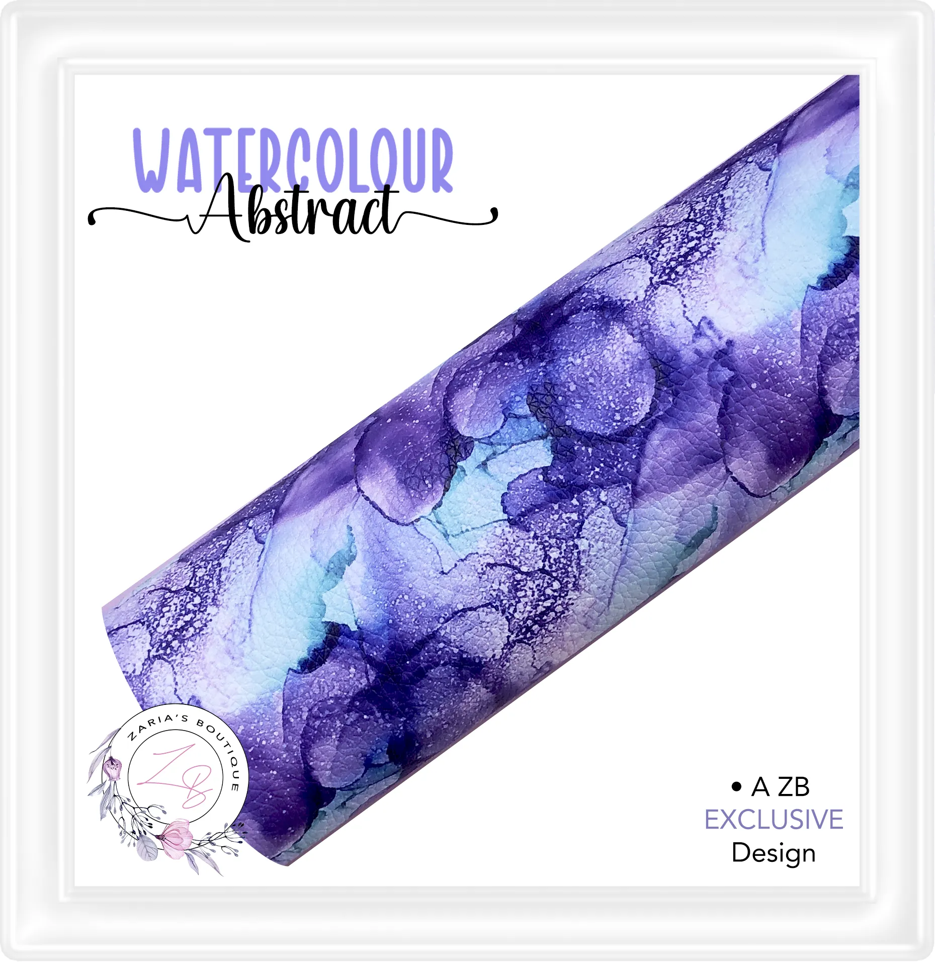 ⋅ Watercolour Abstract ⋅ Exclusive Luxe Vegan Faux Leather ⋅ Sheets or Rolls! ⋅