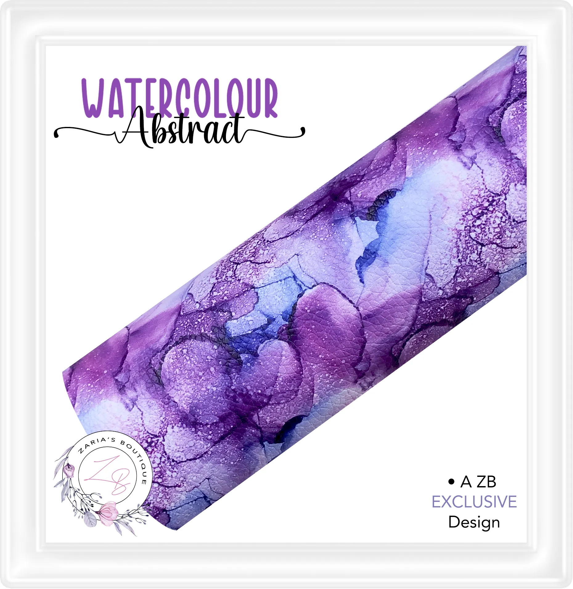 ⋅ Watercolour Abstract ⋅ Exclusive Luxe Vegan Faux Leather ⋅ Sheets or Rolls! ⋅