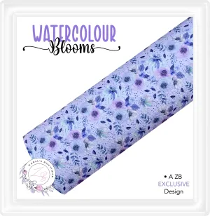 ⋅  Watercolour Blooms ⋅ Exclusive Luxe Vegan Faux Leather ⋅ Sheets or Rolls! ⋅