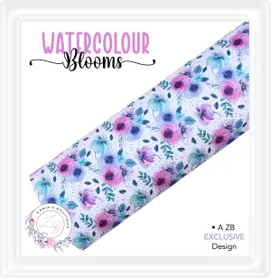 ⋅  Watercolour Blooms ⋅ Exclusive Luxe Vegan Faux Leather ⋅ Sheets or Rolls! ⋅