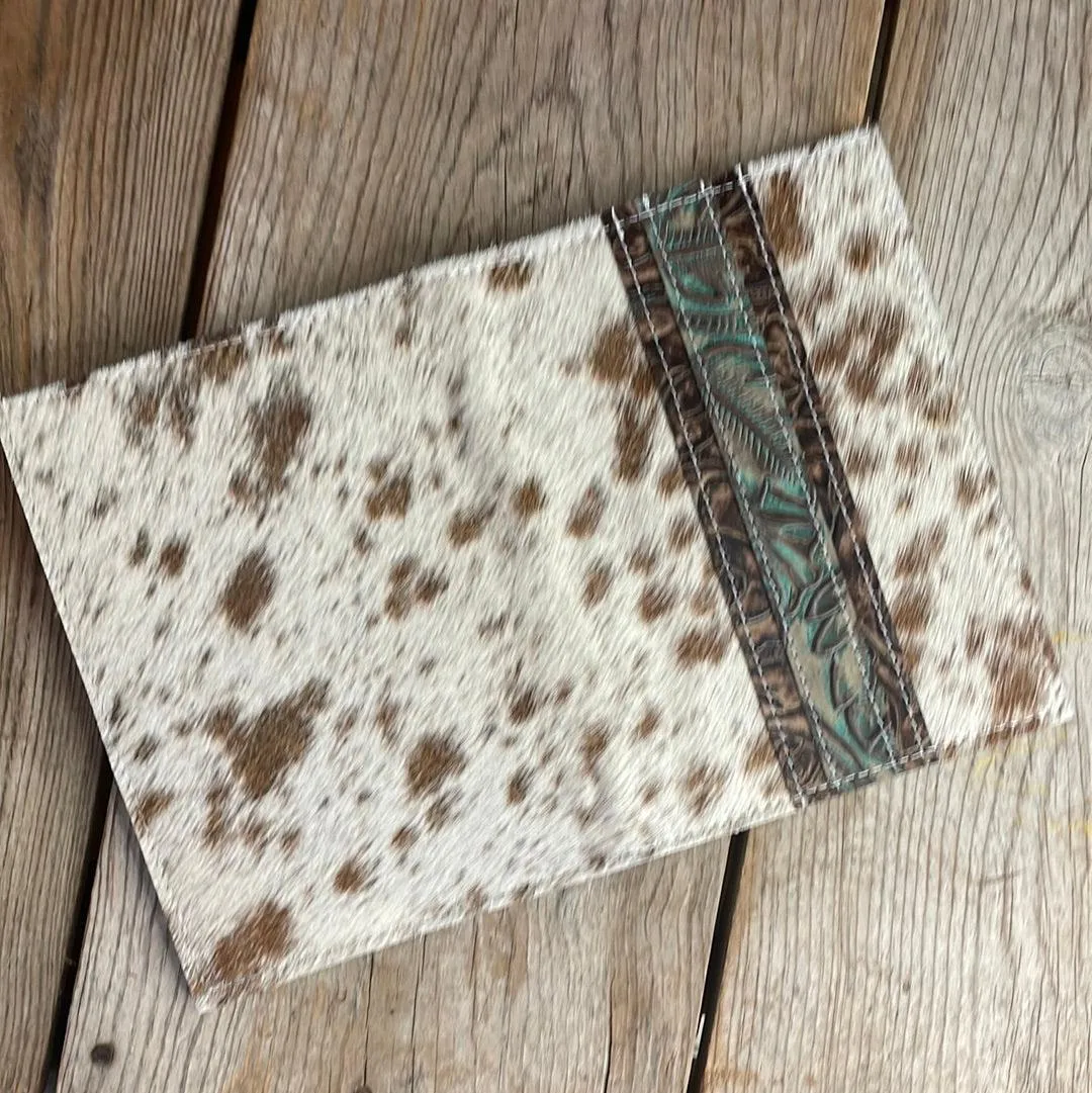 070 Small Notepad Cover - Longhorn w/ Turquoise Autumn