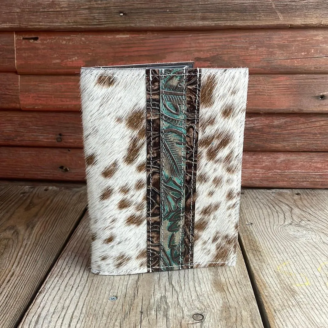 070 Small Notepad Cover - Longhorn w/ Turquoise Autumn