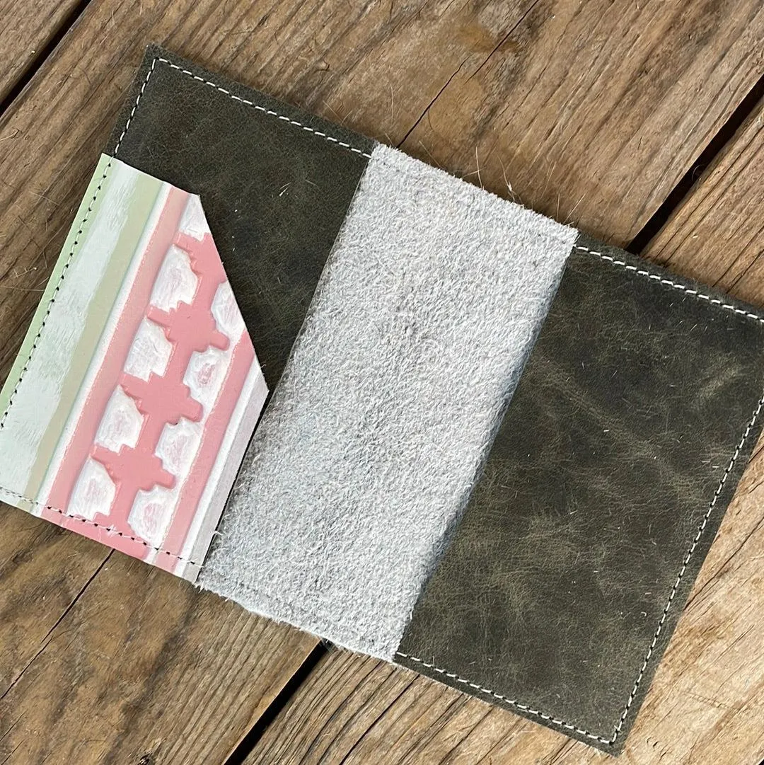 084 Passport Cover - Tricolor w/ Watermelon Wine