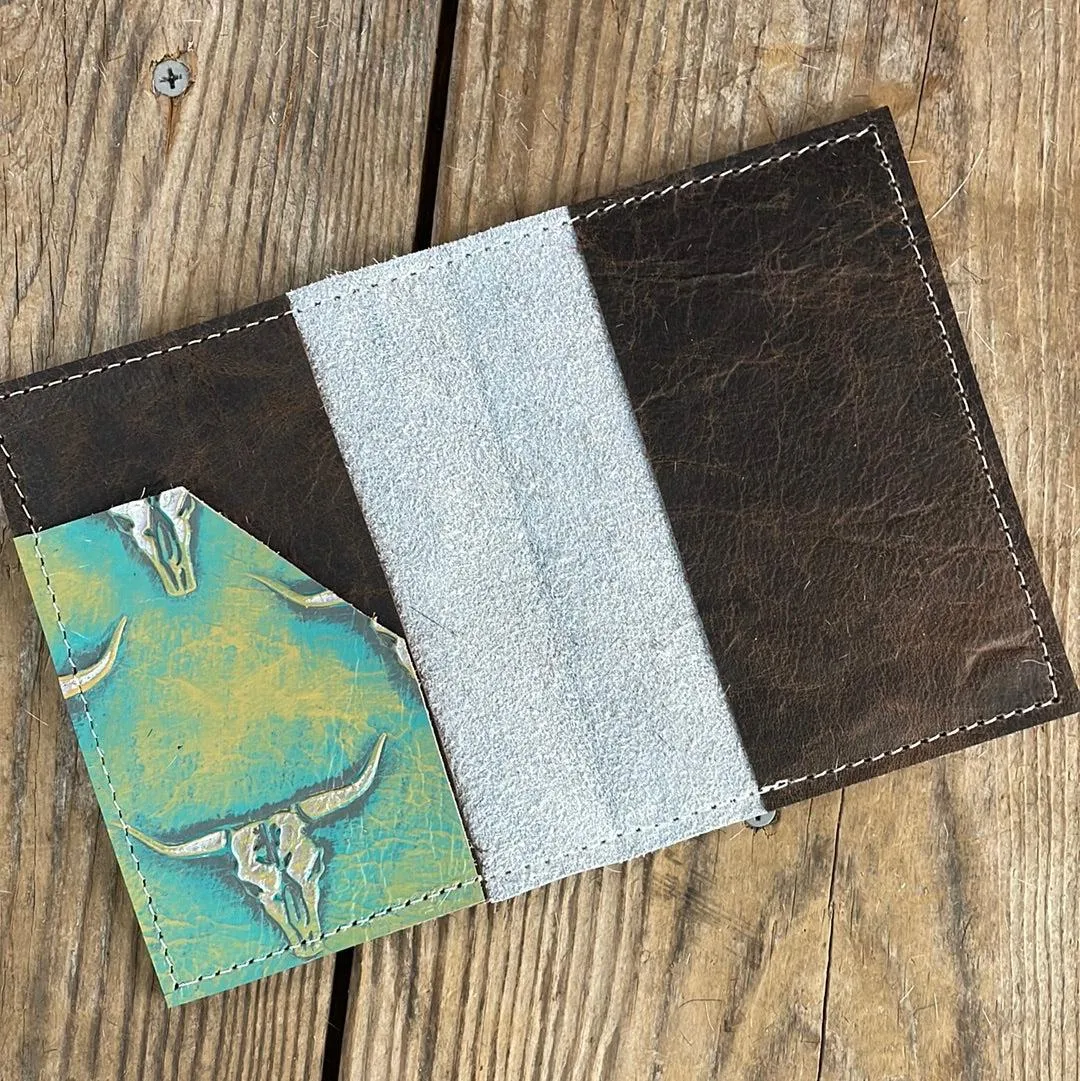 092 Passport Cover - Longhorn w/ Margarita Skulls