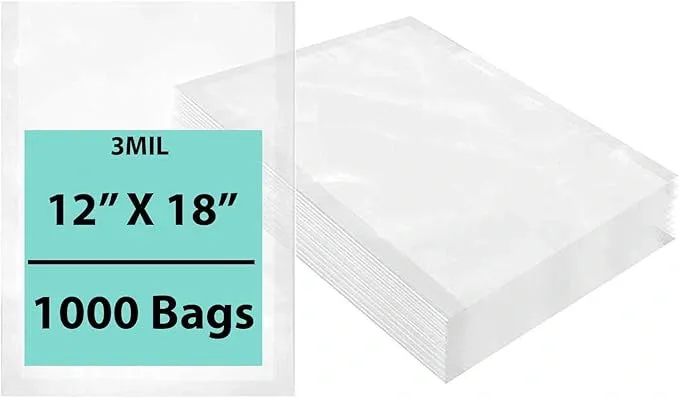 12X18 inches Vacuum Seal Bags for Food Packaging 3 Mil Co-Extruded