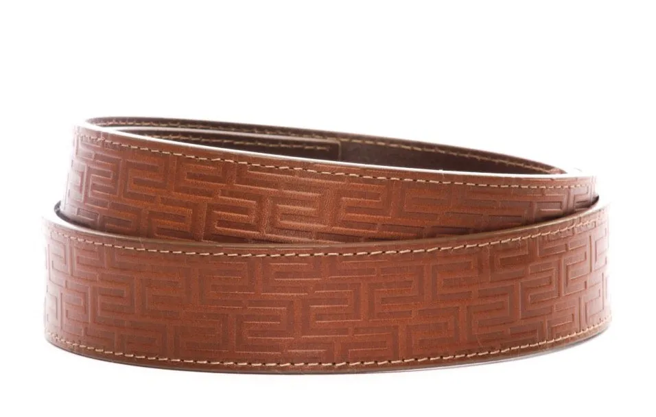 1.5" Light Brown Vegetable Tanned Leather - Signature Strap