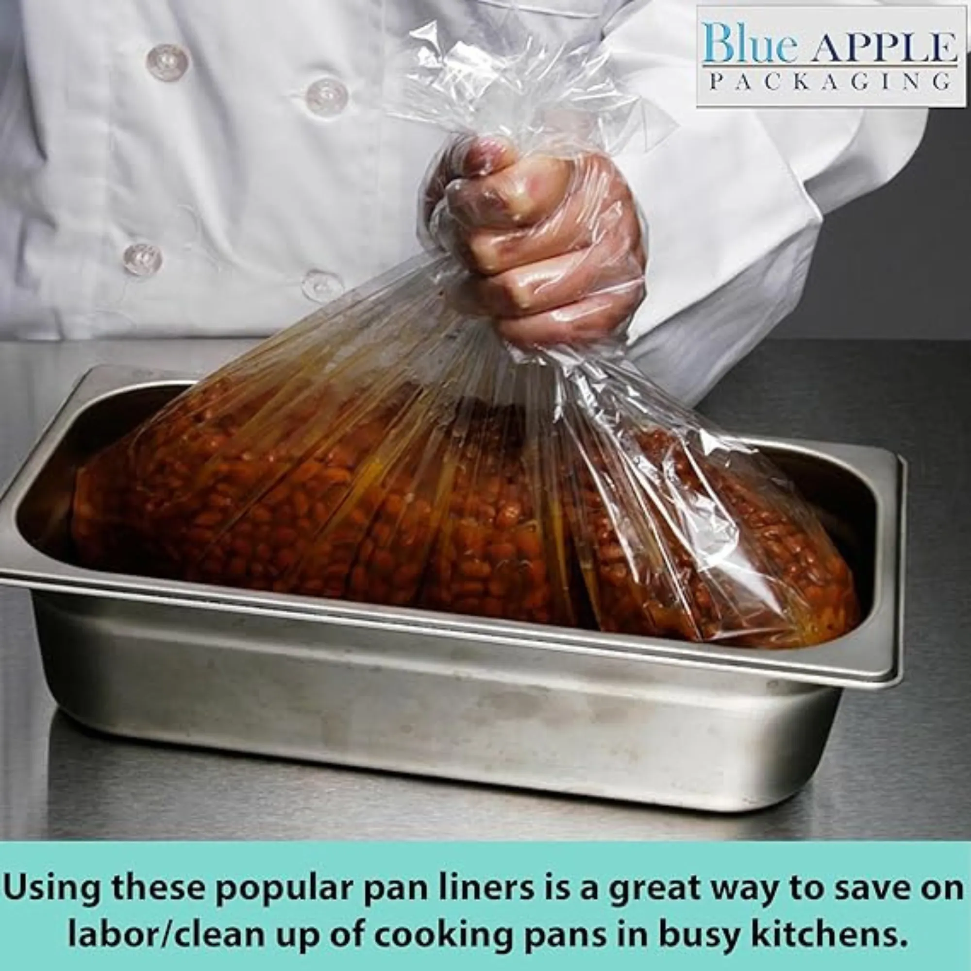 19X14 inches Pan Liners Poly Nylon 1 Mil Third and Quarter Pans Med and Deep PN