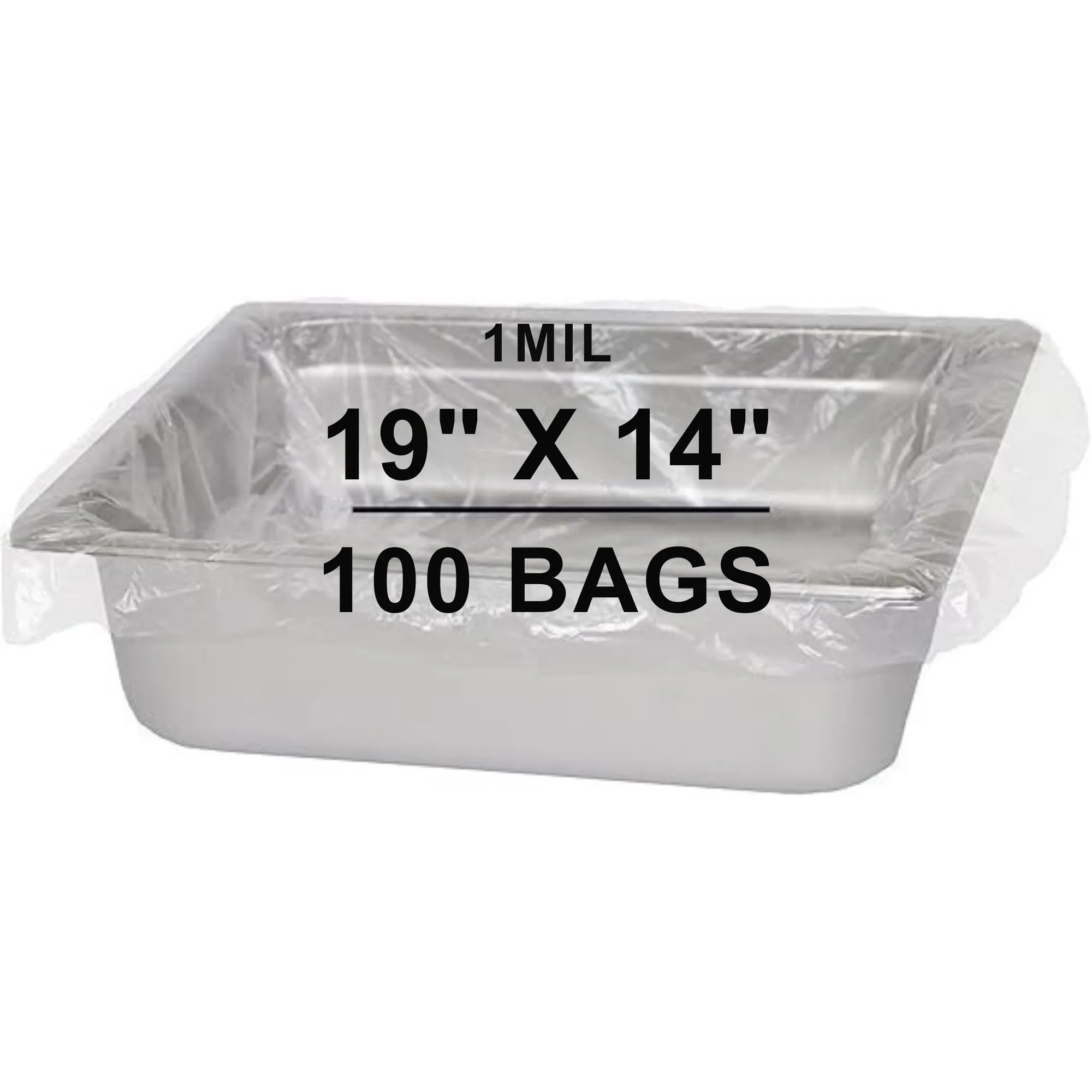 19X14 inches Pan Liners Poly Nylon 1 Mil Third and Quarter Pans Med and Deep PN