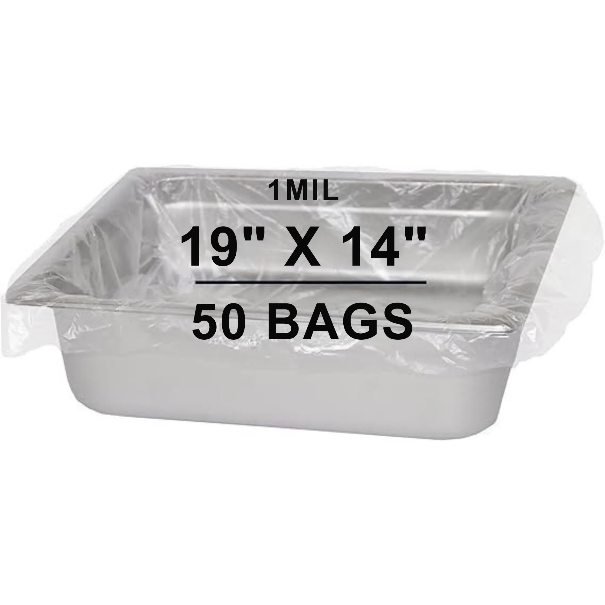 19X14 inches Pan Liners Poly Nylon 1 Mil Third and Quarter Pans Med and Deep PN