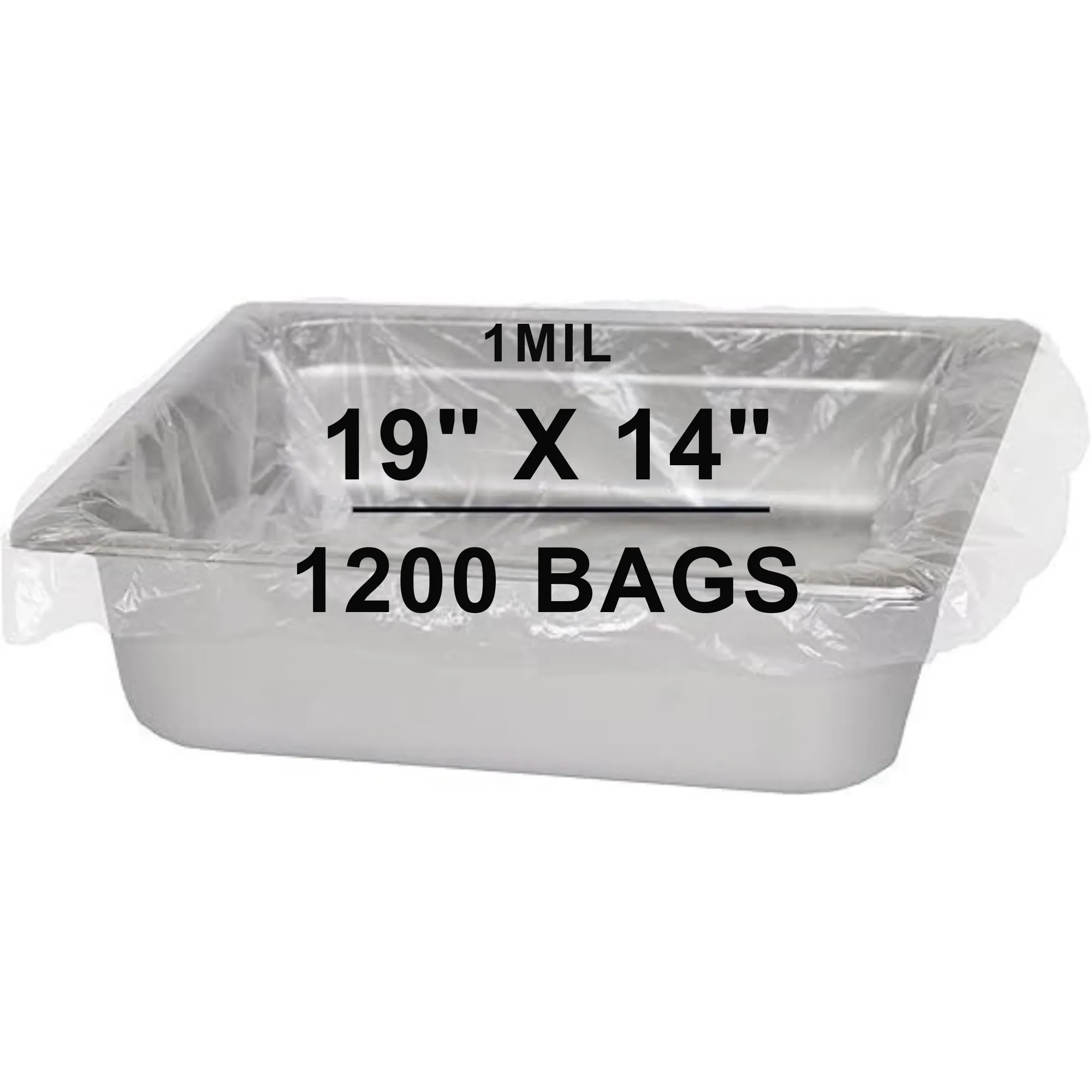 19X14 inches Pan Liners Poly Nylon 1 Mil Third and Quarter Pans Med and Deep PN