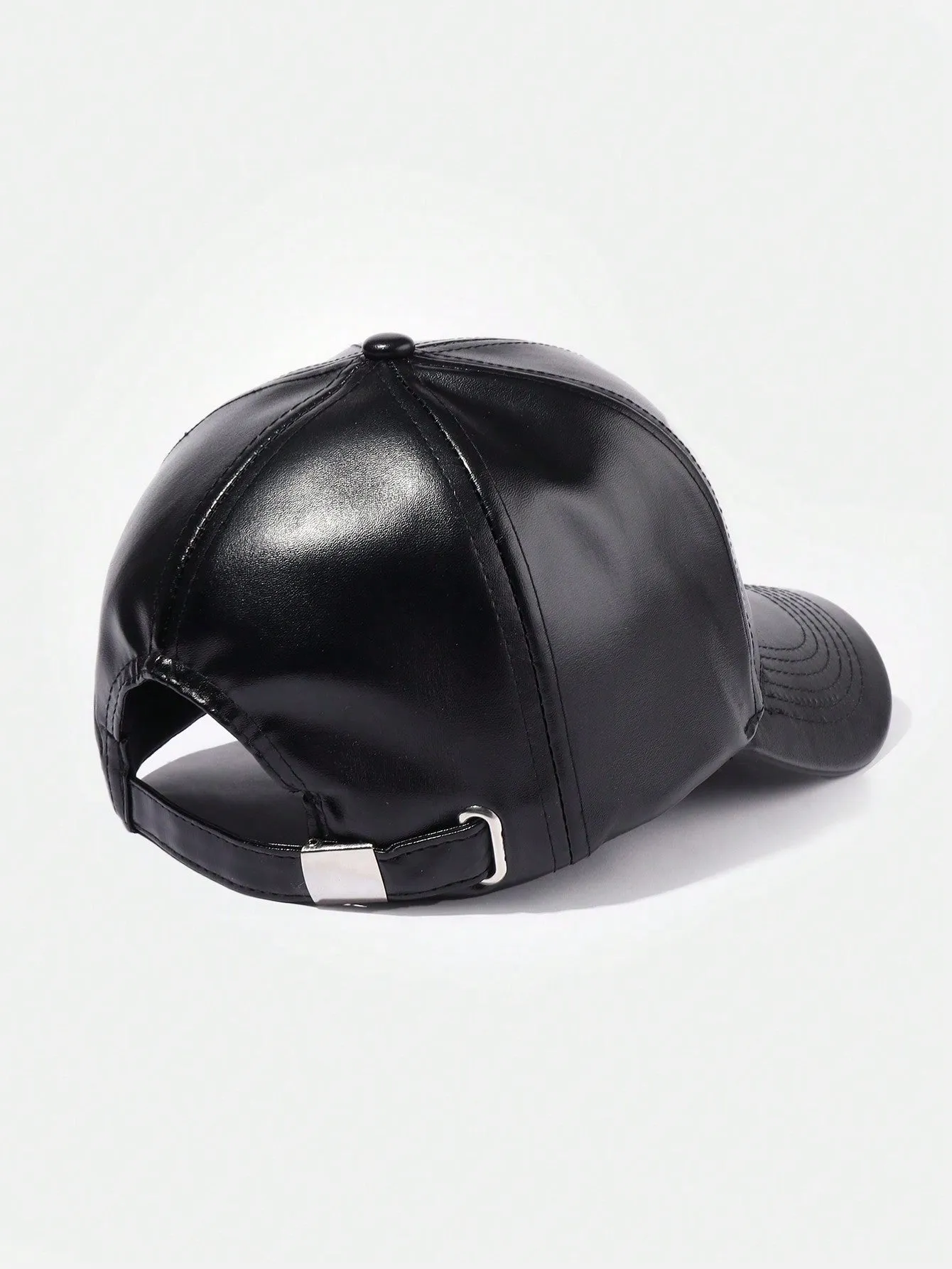 1pc Letter Printed Leather Baseball Cap