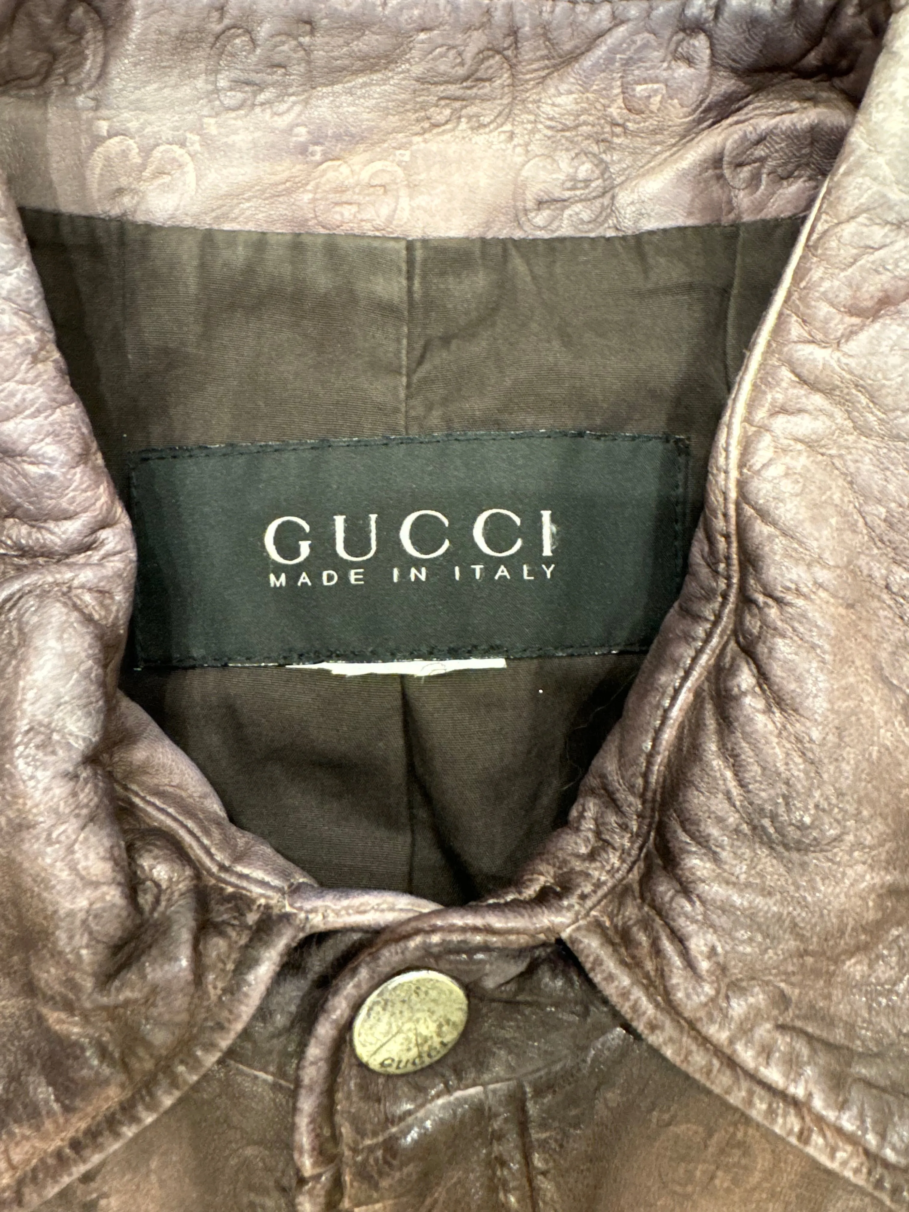 2010s Gucci “Guccissima” monogram leather jacket