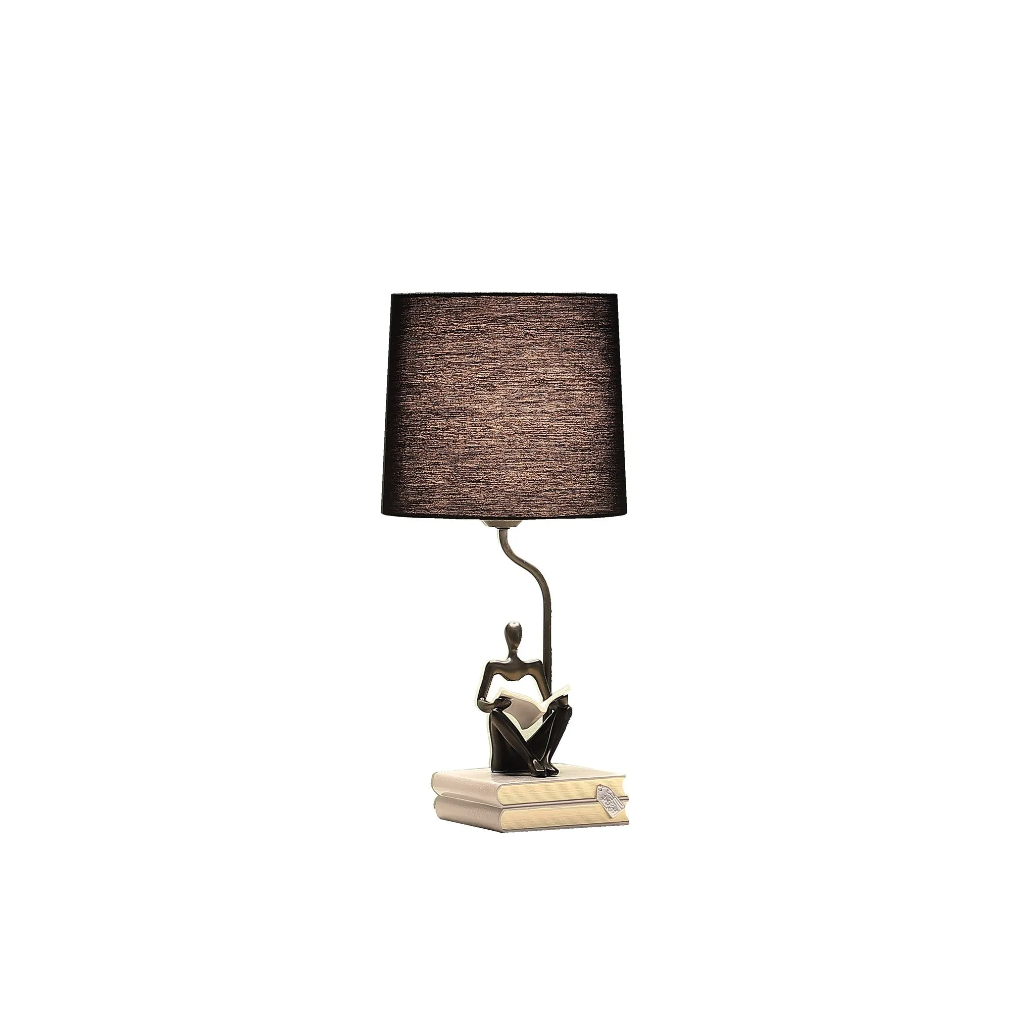 21” Modern Black Reader Sculpture Table Lamp