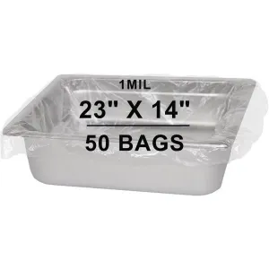 23X14 inches Pan Liners Poly Nylon 1 Mil Half Pan Med and Deep PN