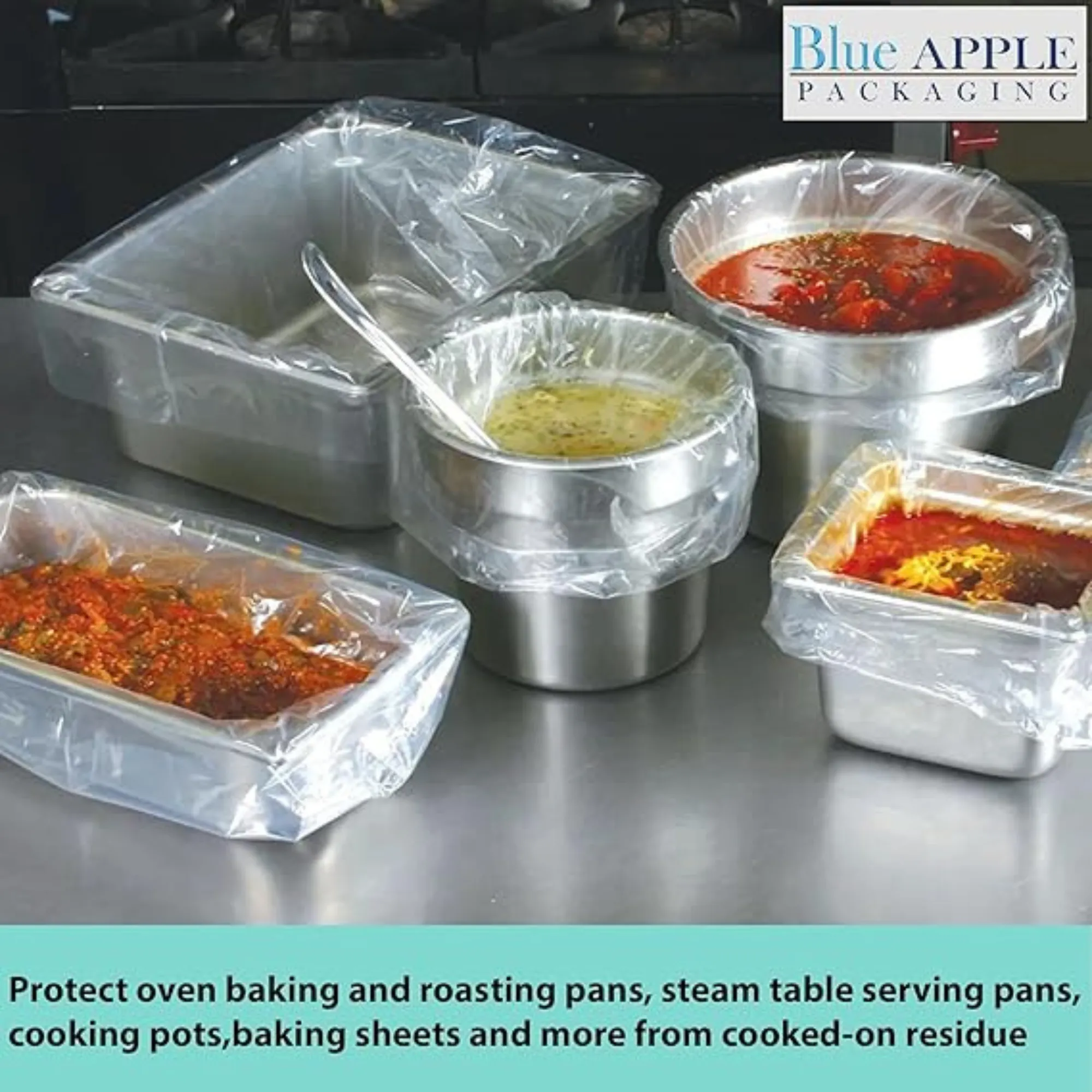 23X14 inches Pan Liners Poly Nylon 1 Mil Half Pan Med and Deep PN