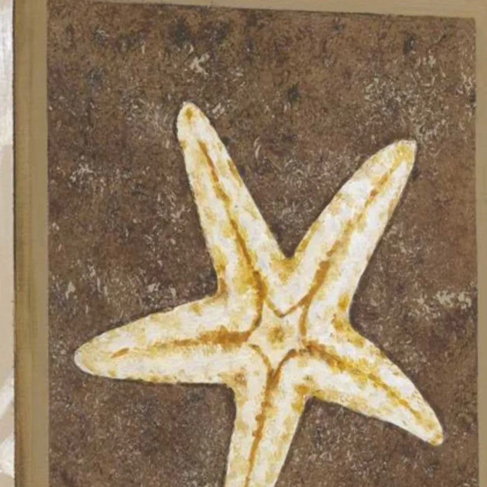 24" Starfish with Multi-Pattern Background Giclee Wrap Canvas Wall Art