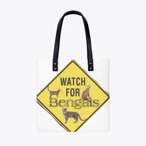 3 Bengals 567. Large Regular PU Leather Tote Bags