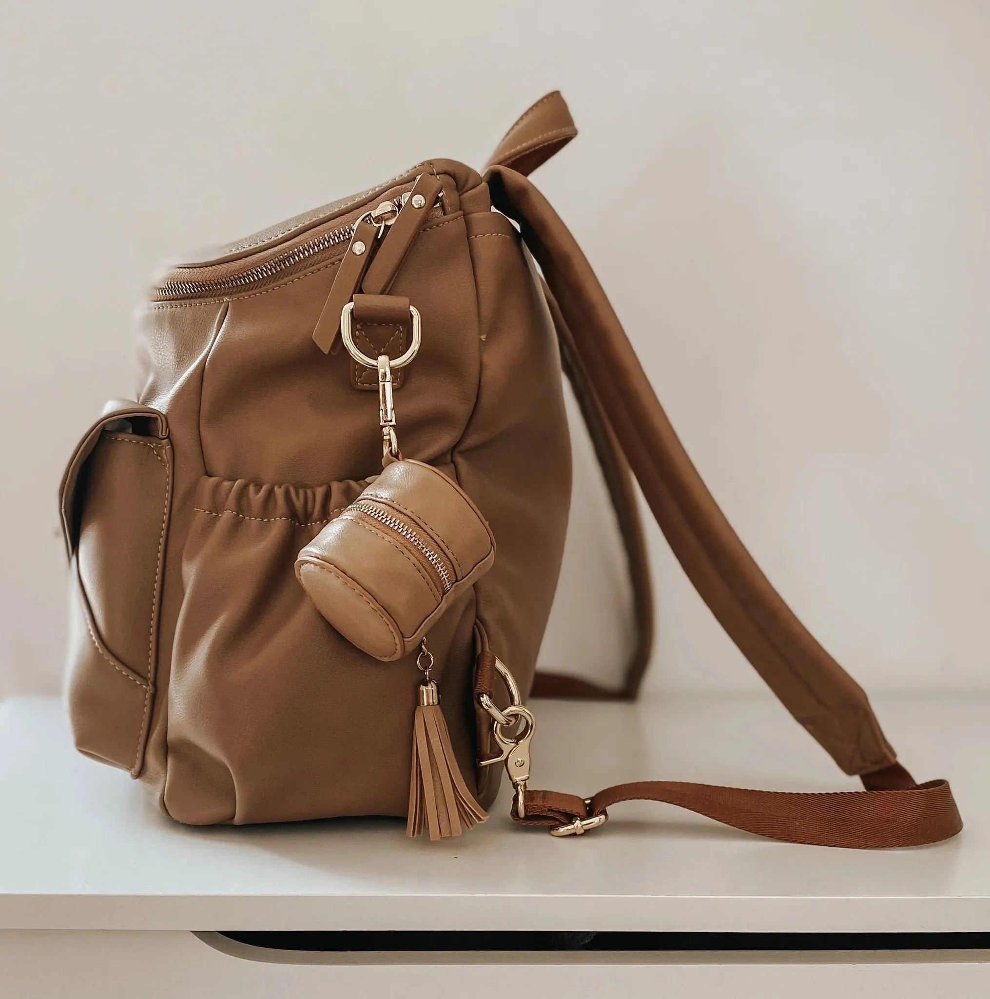 3 Little Crowns Vegan Leather Dummy Case - Tan