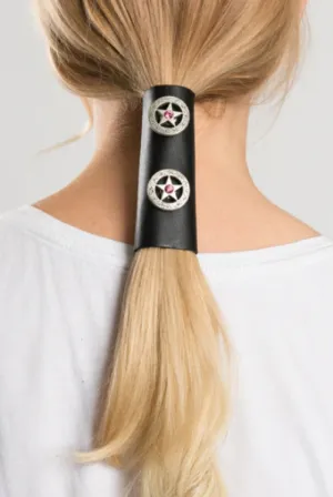 31453 Pewter Star Concho w/Pink Gems Hair Glove®