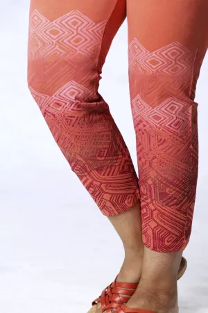 3167 Cropped Legging-Coral-P