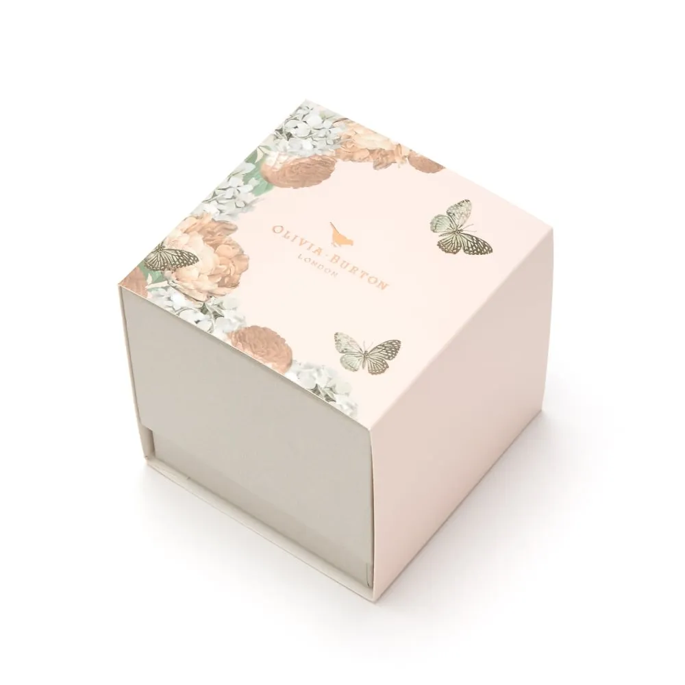 3D Bee Abstract Florals Midi Dial Grey Lilac and Rose Gold Watch