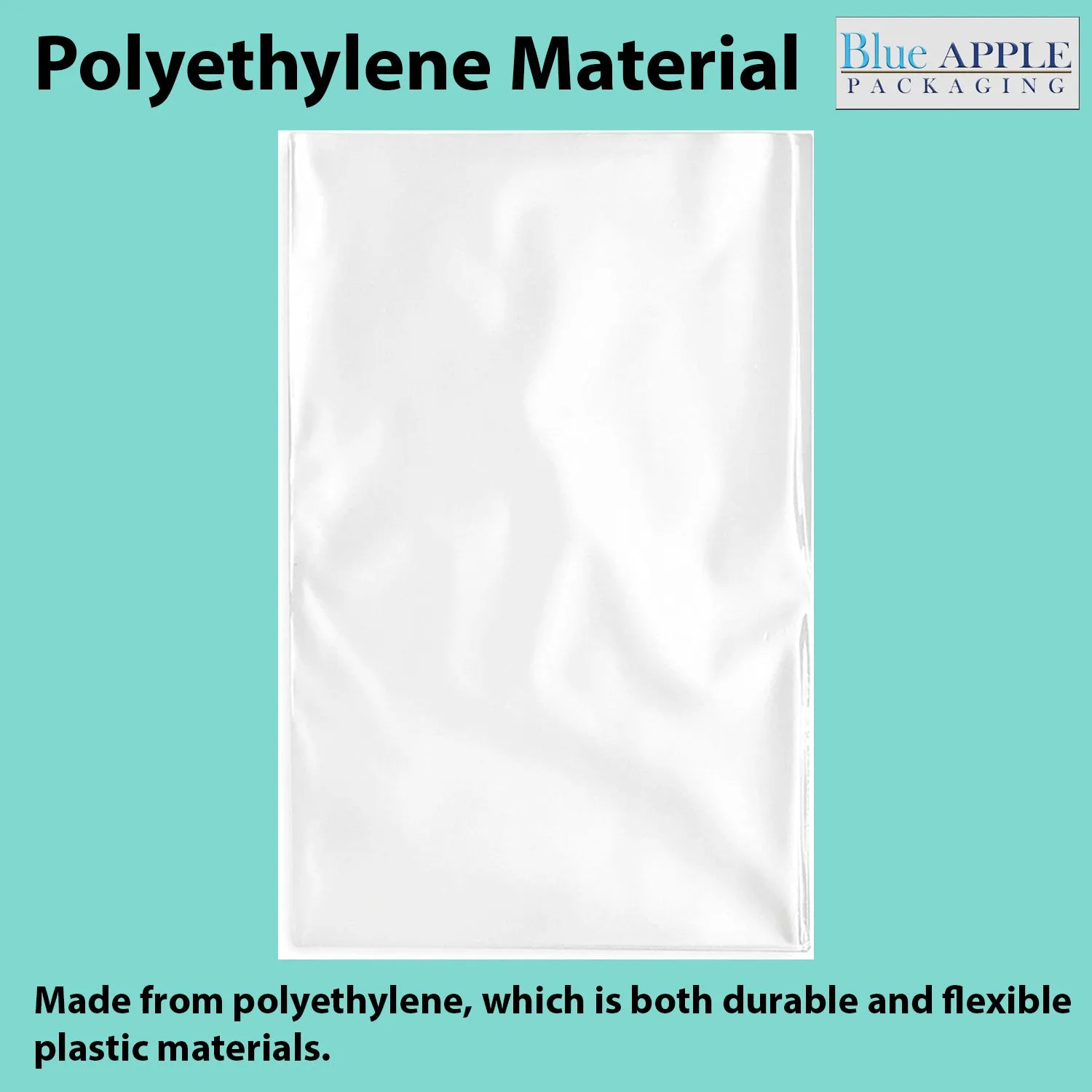 3X18 inches Clear Flat Poly Bags 3Mil Open Top (LDPE)