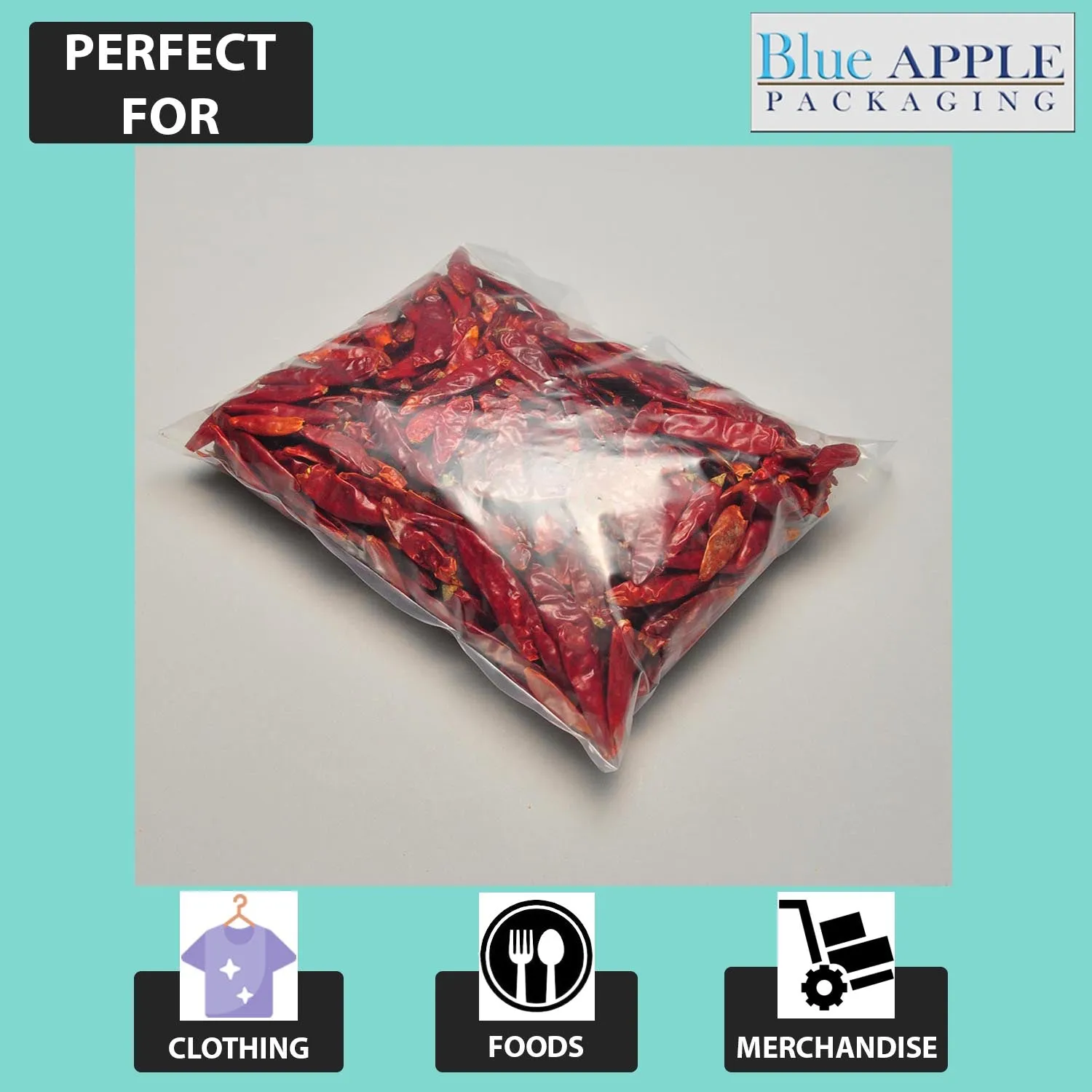 3X18 inches Clear Flat Poly Bags 3Mil Open Top (LDPE)