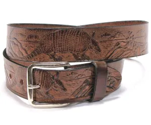 A110  1 1/2" Antique Finish Belt- Desert Life