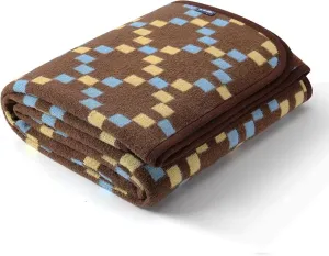 ACUSHLA Merino Wool Blanket - Soft Warm Thick Washable Large Throw Blanket for Camping Bed Couch Outdoor Travel All Weather, Mosaic Plaid 79X63