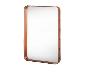 Adnet Wall Mirror, Rectangular - Tan