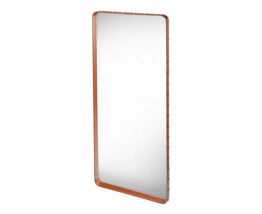 Adnet Wall Mirror, Rectangular - Tan
