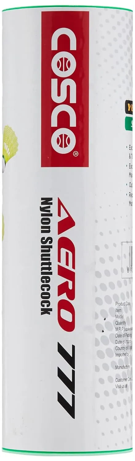 Aero 777 Nylon Shuttle - Green  (Pack of 6)