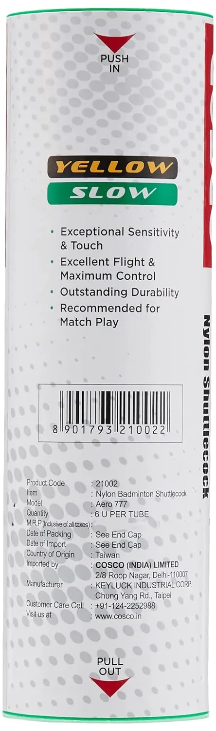 Aero 777 Nylon Shuttle - Green  (Pack of 6)