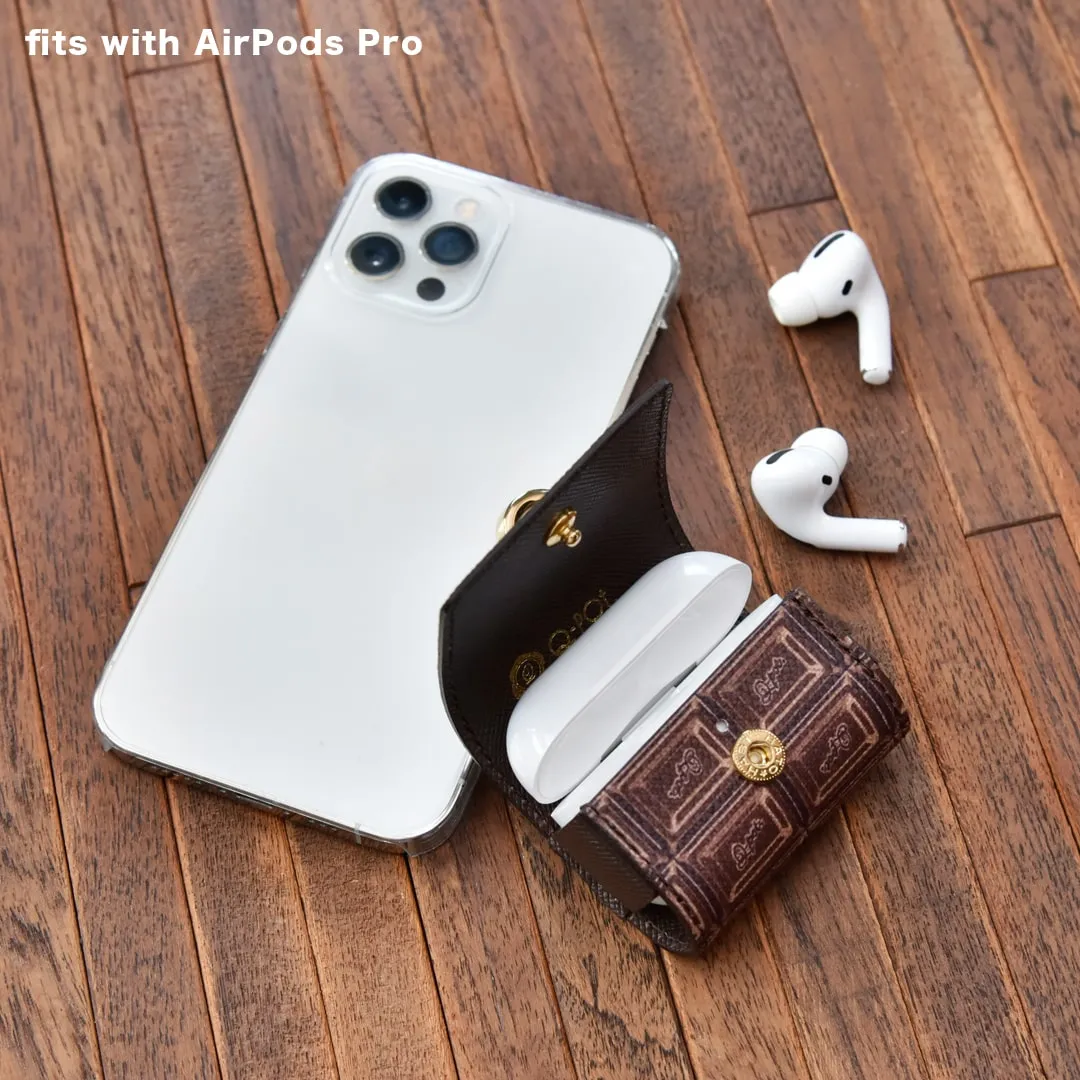 AirPods Pro/AirPods 3rd generation Leather Case (Bitter Chocolate)【Japan Jewelry】