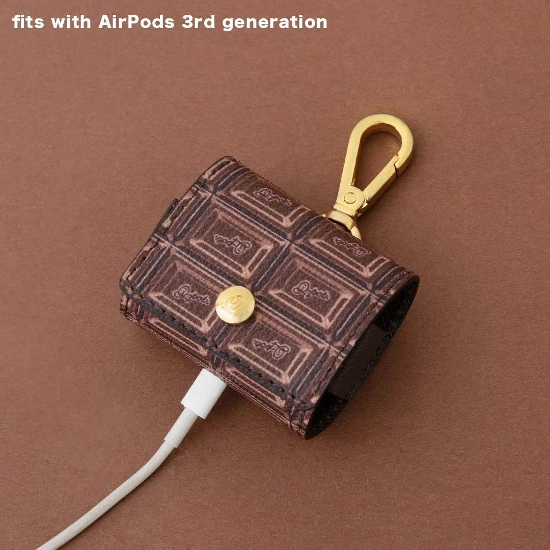 AirPods Pro/AirPods 3rd generation Leather Case (Bitter Chocolate)【Japan Jewelry】