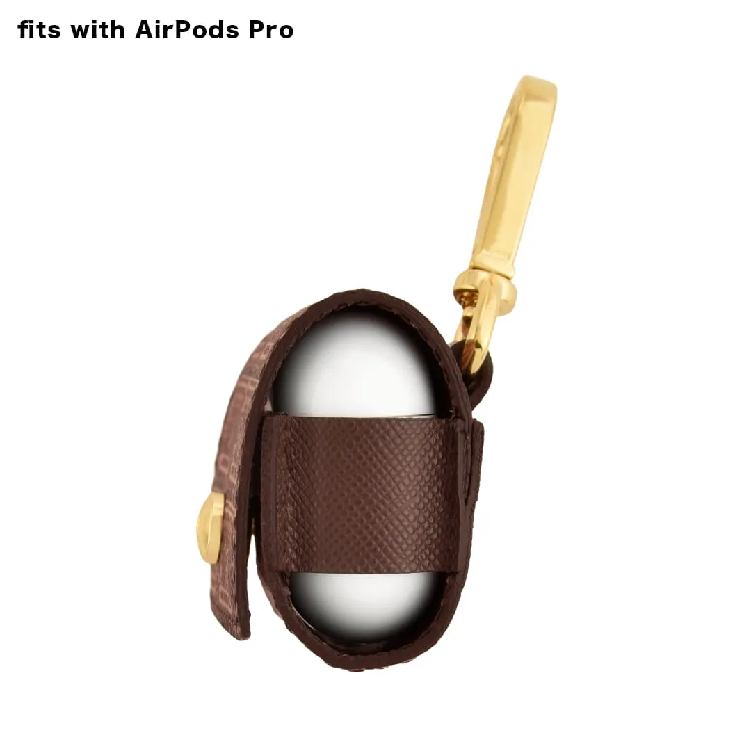 AirPods Pro/AirPods 3rd generation Leather Case (Bitter Chocolate)【Japan Jewelry】