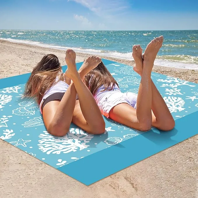 AISPARKY Beach Blanket Waterproof Sandproof Extra Large Beach Mat Quick Drying Outdoor Picnic Durable Portable Blanket for Travel Camping Hiking Beach Festival Picnic