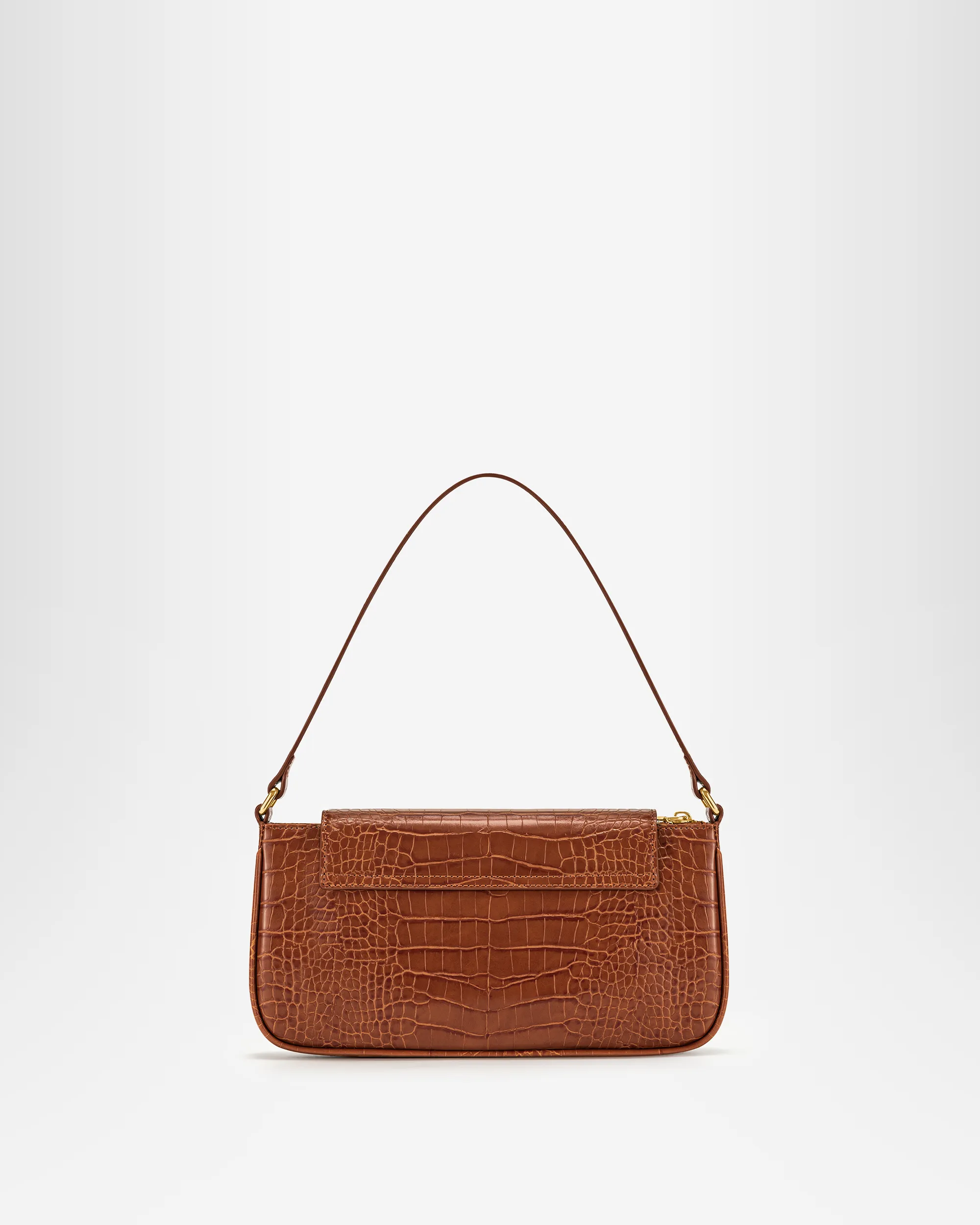 Alisa Shoulder Bag - Brown Croc