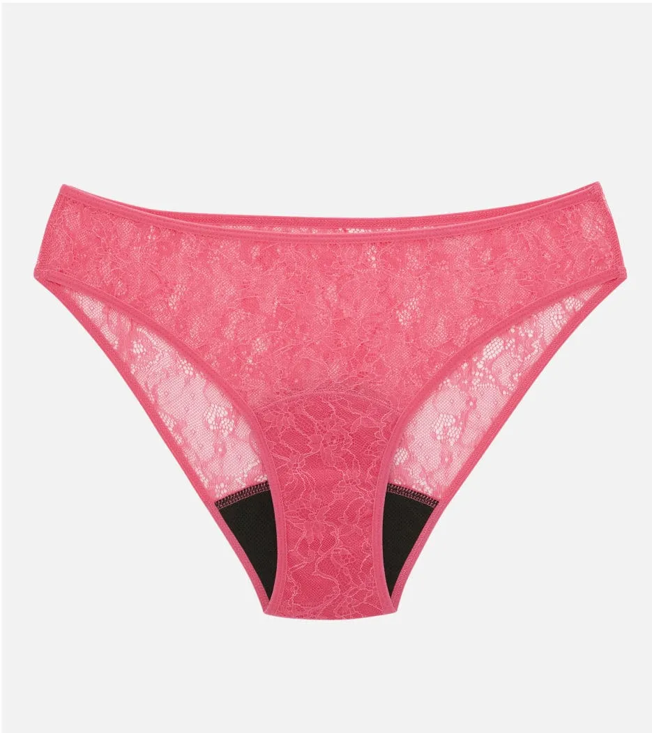 All Lace Brief - Recycled Nylon - Pink
