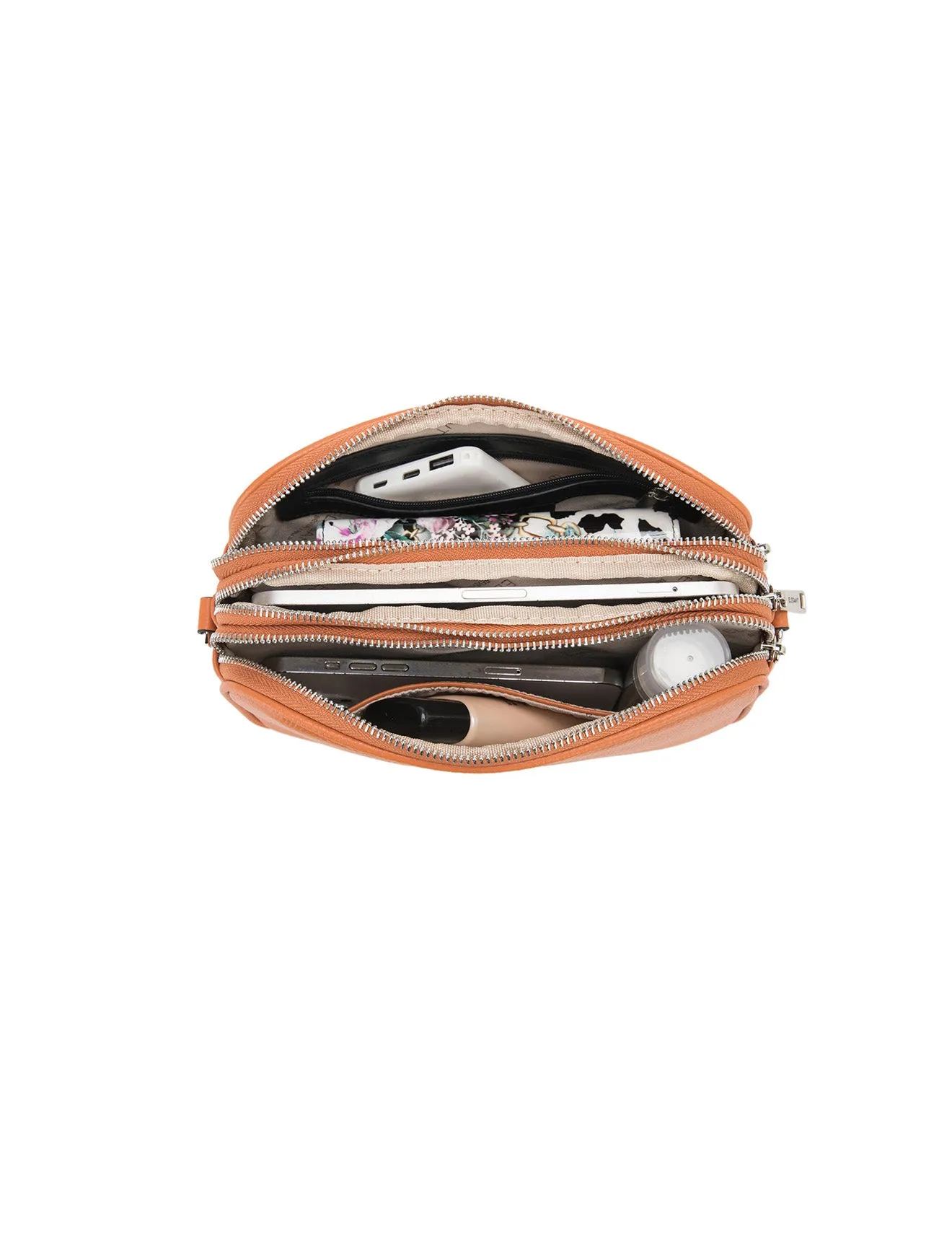 ALLY TRIPLE COMPARTMENT CROSSBODY -E1-0811A-APR- SALE