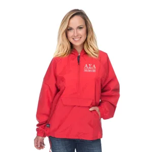 Alpha Sigma Alpha Classic Solid Pullover Windbreaker - Lined