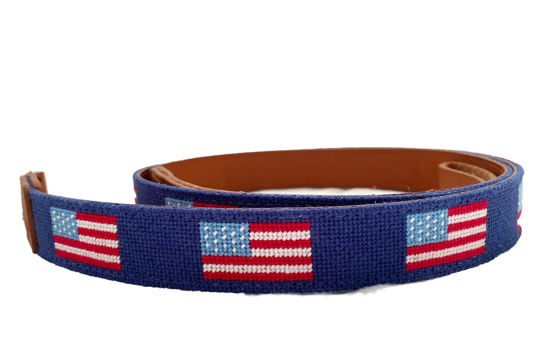 American Flag Needlepoint Leash