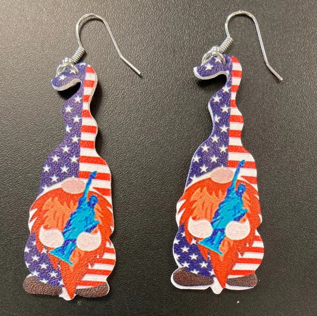 American Gnomes 2 Faux Leather Earrings