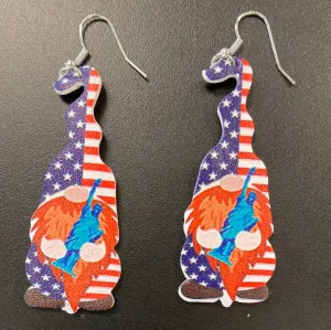 American Gnomes 2 Faux Leather Earrings
