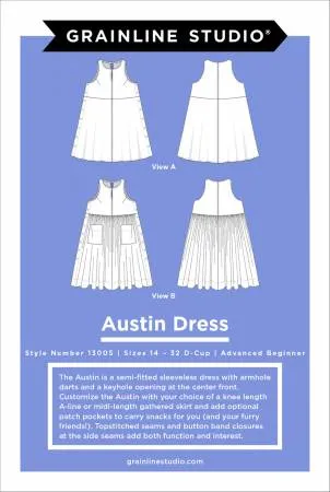 Austin Dress Size 14-32 -- Grainline Studios